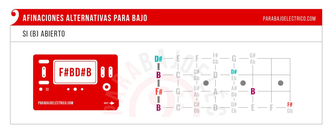 Cómo afinar Bajo en Open B